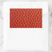 Basketball Nah-up Textur Rechteckiger Aufkleber (Tasche)