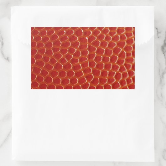 Basketball Nah-up Textur Rechteckiger Aufkleber (Tasche)