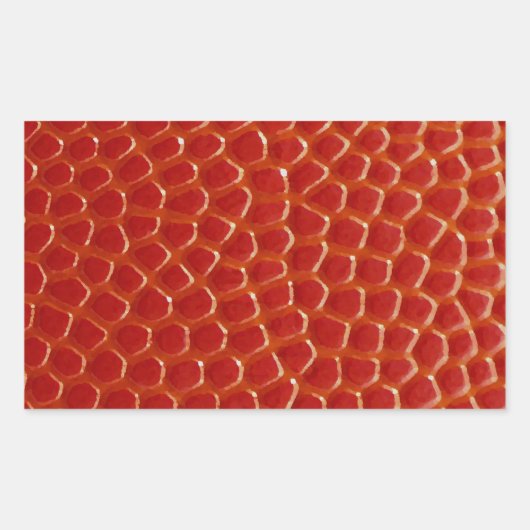 Basketball Nah-up Textur Rechteckiger Aufkleber (Vorderseite)