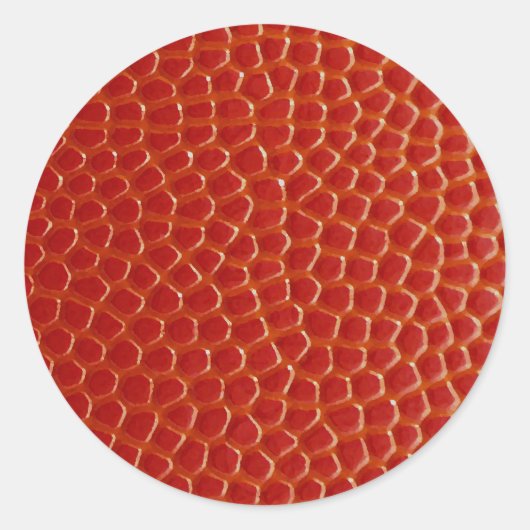 Basketball Nah-up Textur Runder Aufkleber (Vorderseite)