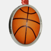 Basketball Nah-up Texturhaut Ornament Aus Metall (Rechts)