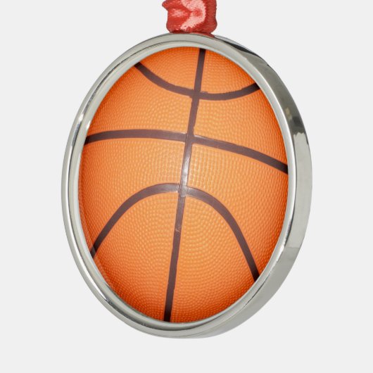 Basketball Nah-up Texturhaut Ornament Aus Metall (Links)