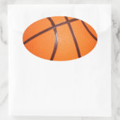 Basketball Nah-up Texturhaut Ovaler Aufkleber (Tasche)