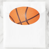 Basketball Nah-up Texturhaut Ovaler Aufkleber (Tasche)