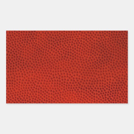 Basketball Nah-up Texturhaut Rechteckiger Aufkleber (Vorderseite)