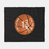 Basketball, Name des Kindes, MVP/Nummer, 2 Textlin Fleecedecke (Vorderseite (Horizontal))