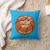 Basketball, Name des Kindes, MVP/Nummer, 2 Textlin Kissen (Decke)