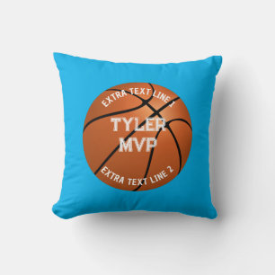 Basketball, Name des Kindes, MVP/Nummer, 2 Textzei Kissen