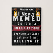 Basketball Name & Nummer Funny Meme Puzzle (Vertikal)