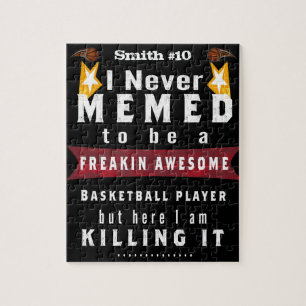 Basketball Name & Nummer Funny Meme Puzzle