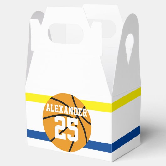 Basketball | Name & Nummer Geschenkschachtel (Geöffnet)