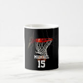 Basketball Name und Nummer hinzufügen Kaffeetasse (Mittel)