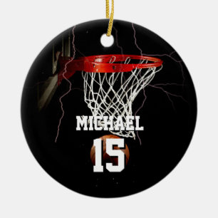 Basketball Name und Nummer hinzufügen Keramik Ornament
