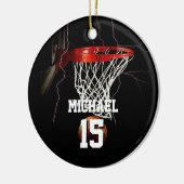 Basketball Name und Nummer hinzufügen Keramik Ornament (Links)