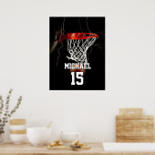 Basketball Name und Nummer hinzufügen Poster (Küche)
