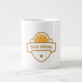 Basketball Name Vater Geschenk Jumbo-Tasse (Vorderseite)