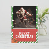 Basketball-Nationalmannschaft Feiertagskarte (Stehend Vorderseite)