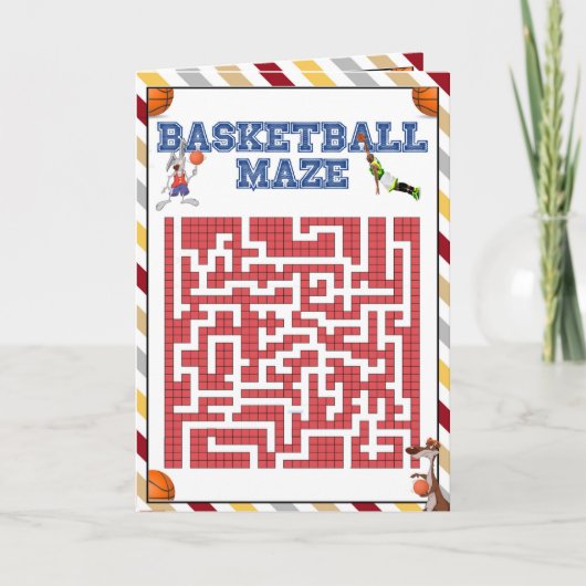 Basketball NBA Baby Duschlabyrinth für Kinder Karte (Vorderseite)
