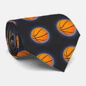 Basketball Necktie Krawatte (Gerollt)