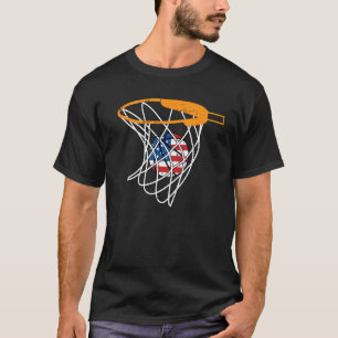 Basketball Net 4. Juli Retro Sports Player Ath T-Shirt