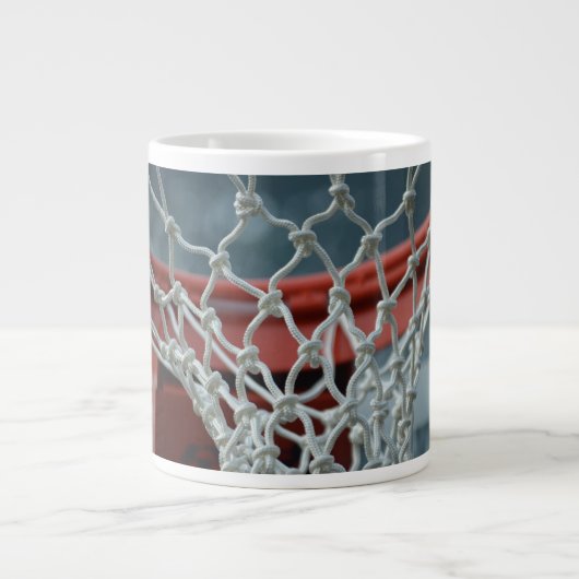 Basketball-Netz Jumbo-Tasse (Vorderseite)