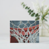 Basketball-Netz Postkarte (Stehend Vorderseite)