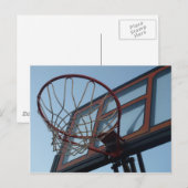 BasketBall-Netz Postkarte (Vorne/Hinten)