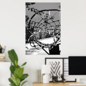 Basketball-Netzwerkanzeige Poster (Heimbüro)