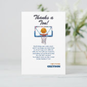 Basketball-Neuling Dankeskarte (Stehend Vorderseite)