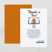 Basketball-Neuling Dankeskarte (Vorne/Hinten)