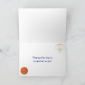 Basketball Niedlich American Birthday Party Karte (Innenseite)