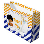Basketball Niedlich American Boy Danke Große Geschenktüte (Vorderseite Schrägansicht)