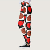 Basketball-Niedliche Frauenbasketball und Herz Leggings (Links)