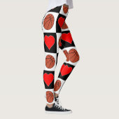 Basketball-Niedliche Frauenbasketball und Herz Leggings (Rechts)