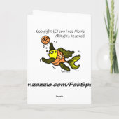 Basketball niedlicher Cartoon DANK-YOU CARD Dankeskarte (Rückseite)