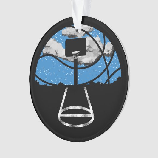 Basketball Night Sky Ornament (Vorderseite)