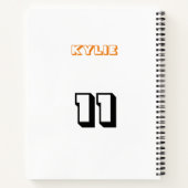 Basketball-Notebook mit Name & Jersey # Notizblock (Rückseite)