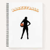 Basketball-Notebook mit Name & Jersey # Notizblock (Vorderseite)