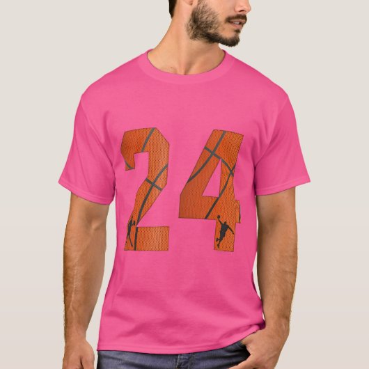 Basketball Number 24 Twenty Four Basket Ball T-Shirt (Vorderseite)