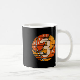 Basketball Number #3 Jersey Liebe Basketball Spiel Kaffeetasse