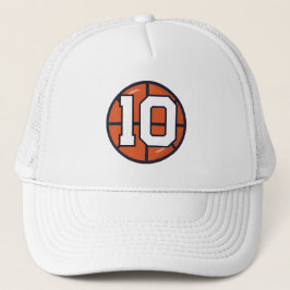 Basketball Nummer 10 Trucker Hut Sport Stil Truckerkappe