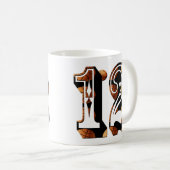 Basketball Nummer 12 Bild Logo, Kaffeetasse (VorderseiteRechts)