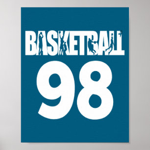 Basketball Nummer 98 Mein Lieblingsbasketballspiel Poster