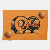 Basketball Nummer acht, Geschirrtuch (Horizontal)