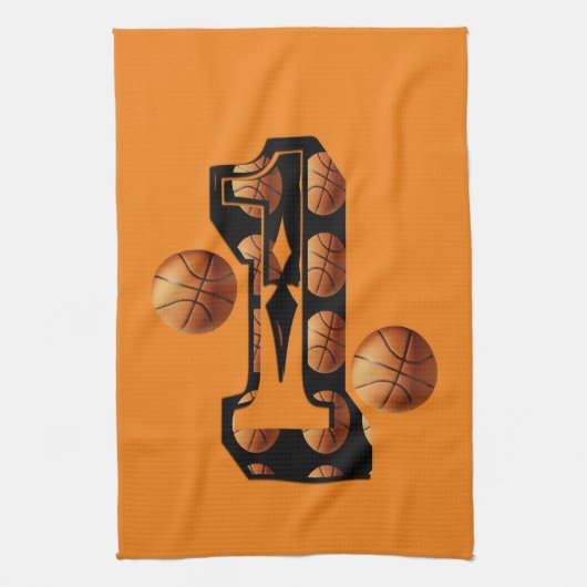 Basketball Nummer eins, Geschirrtuch (Vertikal)