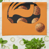 Basketball Nummer zwei, Geschirrtuch (Gefaltet)