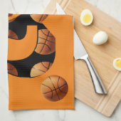 Basketball Nummer zwei, Geschirrtuch (Viertel Falte)