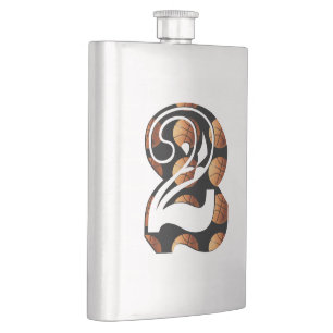 Basketball Nummer zwei, klassische Hüftflasche Flachmann