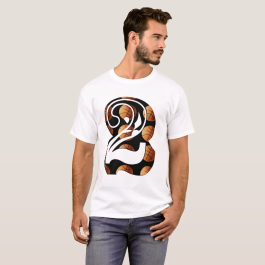 Basketball Nummer zwei, Logo, T-Shirt (Vorne ganz)