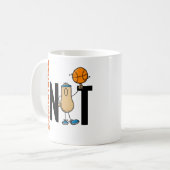 Basketball-Nuss 1 Kaffeetasse (Vorderseite Links)